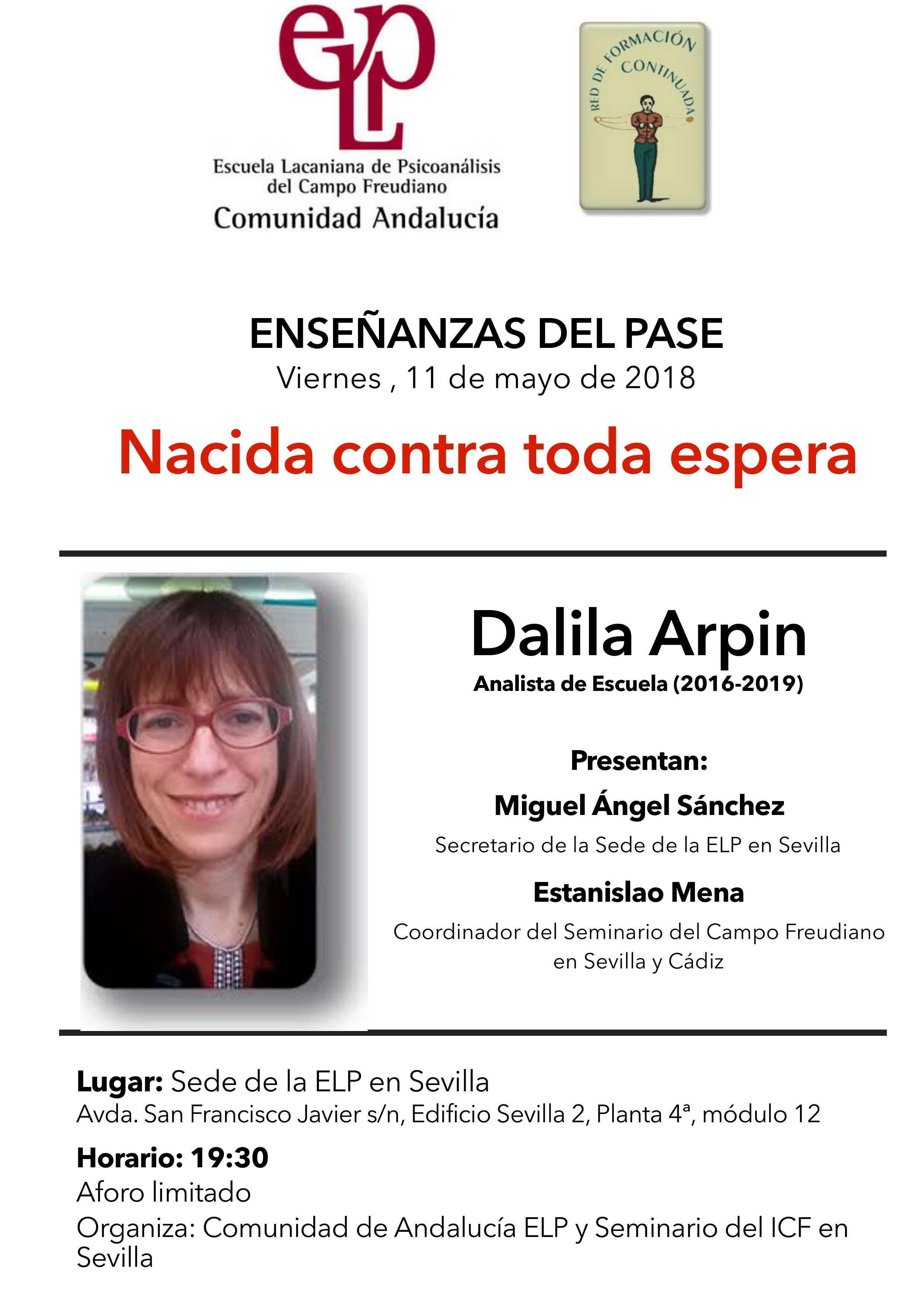 Enseñanzas del Pase: Dalila Arpin