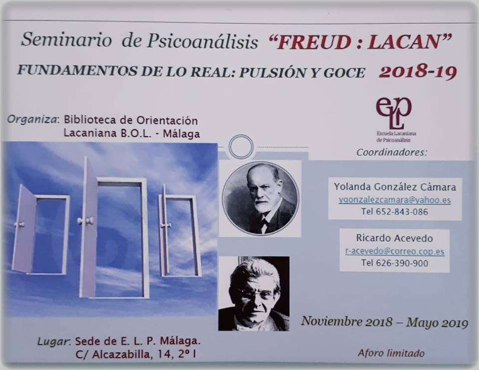 Seminario de Psicoanálisis Freud-Lacan. Fundamentos de lo Real: pulsión y goce.