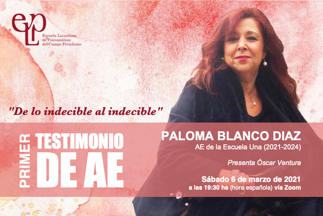 Primer Testimonio de AE Paloma Blanco