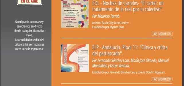 Radio Lacan: ELP – Andalucía. Pipol 11: “Clínica y crítica del patriarcado”.